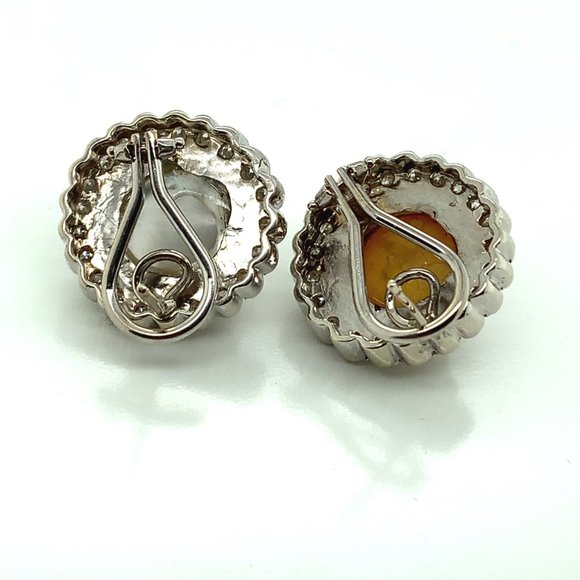 14K White Gold Moby Pearl Earrings - Picture 3 of 4